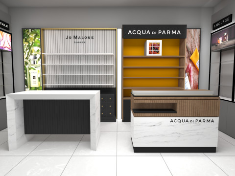 Retail Store Backwall Design - Store Backwall Shelving - Modern Retail Backwall Designs 3D 模型