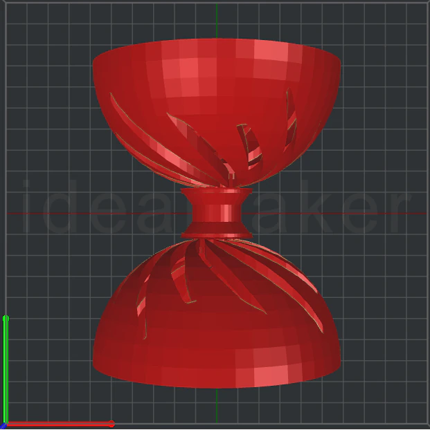 spiral diabolo 3D Model .c4d .max .obj .3ds .fbx .stl .blend