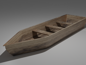 wooden boat 3D 모델