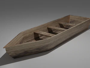wooden boat 3D Model