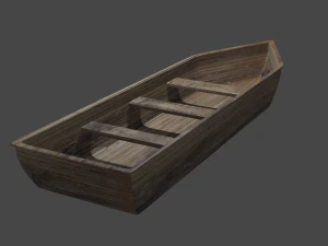 wooden boat 3D Model