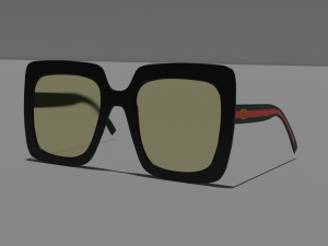 gucci square sunglasses 3D 모델