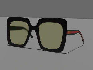 グッチ スクエア サングラス 3Dモデル