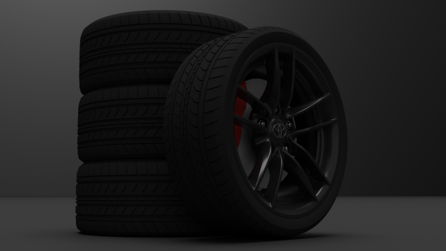 toyota wheals 3D Model .c4d .max .obj .3ds .fbx .stl .blend 