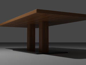 wooden table 3D 模型
