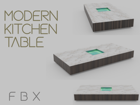Modern kitchen table 3D 모델