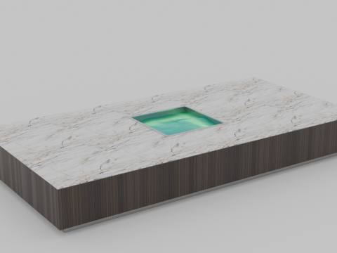 Modern kitchen table Model 3D