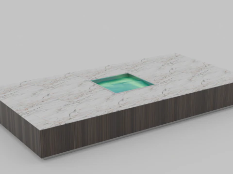 Modern kitchen table 3D Model