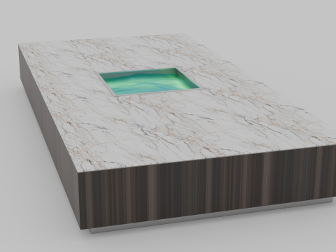 Modern kitchen table Model 3D