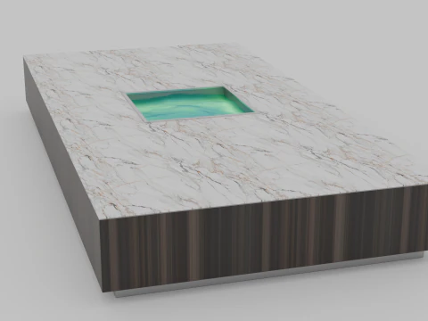 Modern kitchen table 3D Model