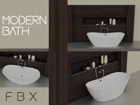 Modern bathtub 3D Model