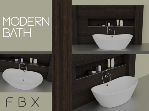 Vasca da bagno moderna Modello 3D