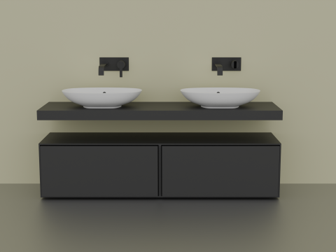 Modern shelf with sinks 3D Модель