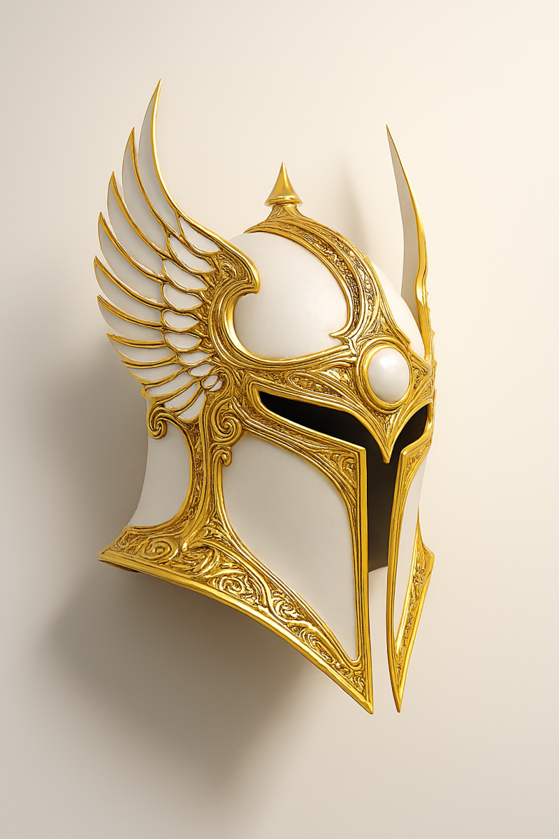 Angelic armor-style helmet 3D Model .c4d .max .obj .3ds .fbx .stl .blend 