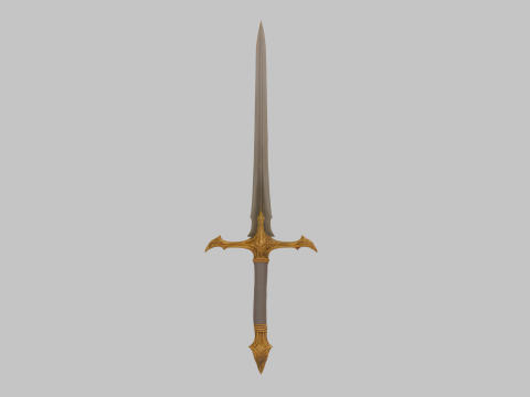 Long sword with gold 1 3Dモデル