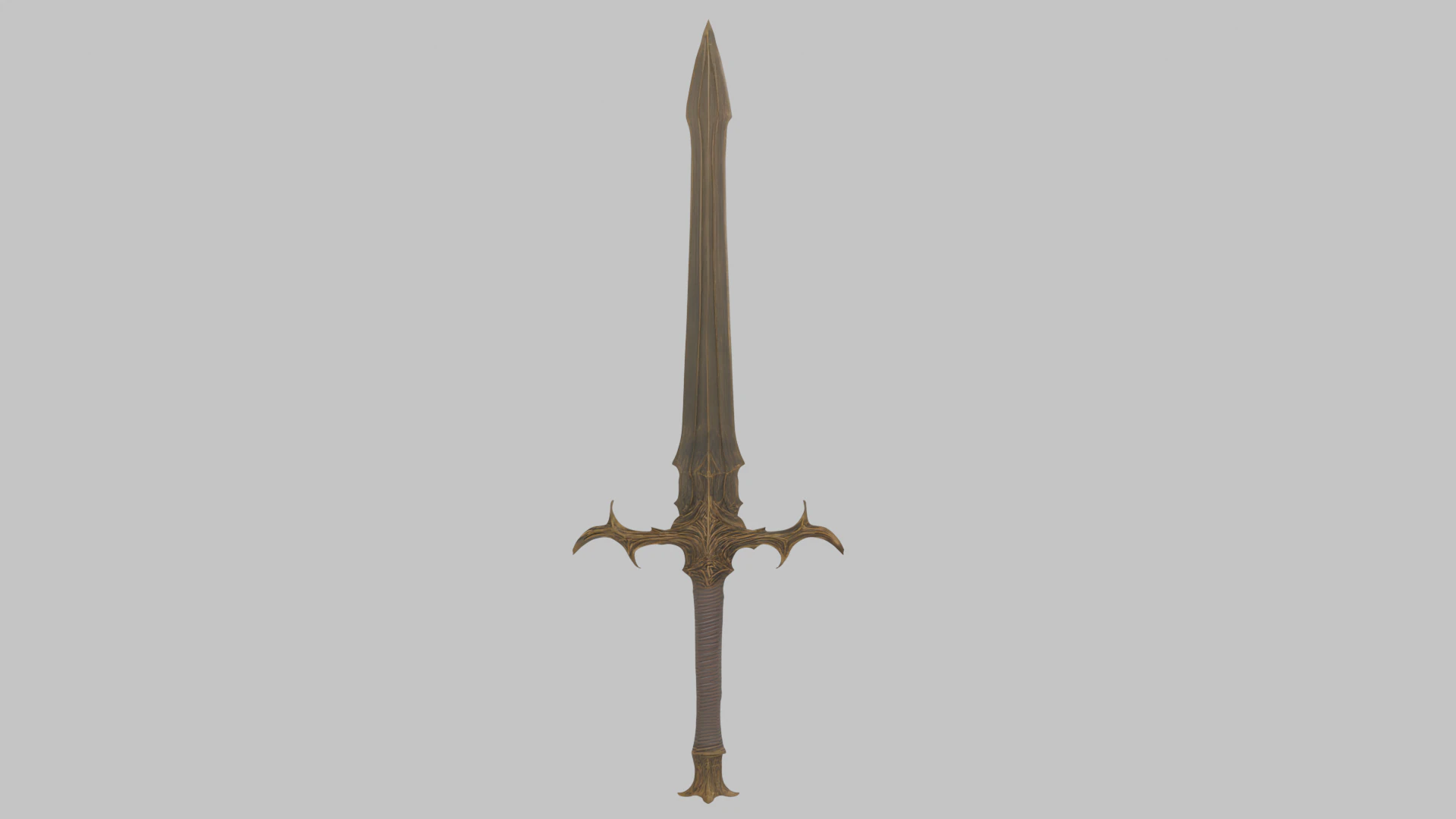 Long sword dark style 3D Model .c4d .max .obj .3ds .fbx .stl .blend 