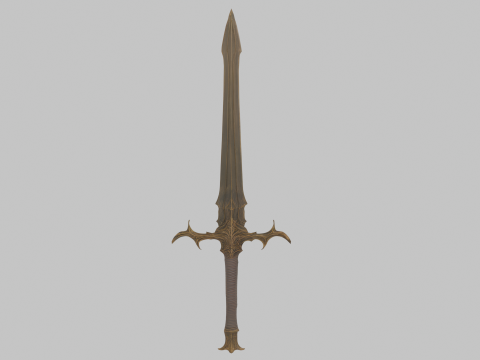 Long sword dark style 3D Модель
