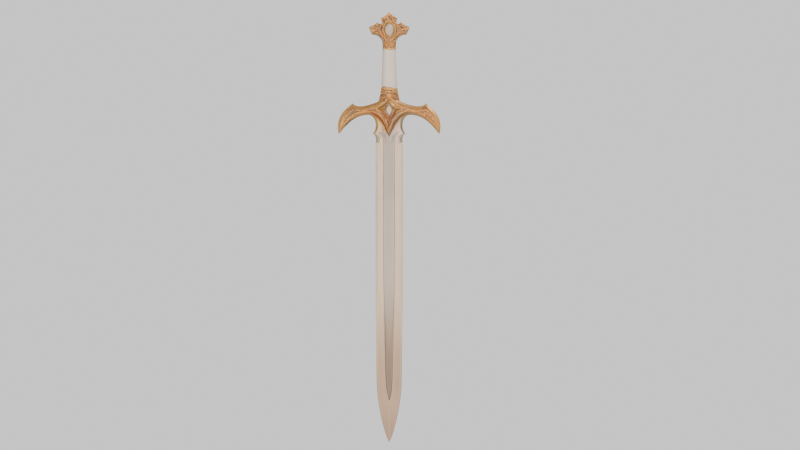 Elegant one-handed sword Modelo 3D .c4d .max .obj .3ds .fbx .stl .blend 