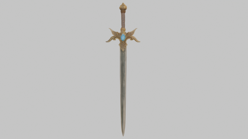 Angelic style sword Modello 3D .c4d .max .obj .3ds .fbx .stl .blend 