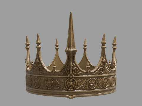 中世の王冠 3Dモデル