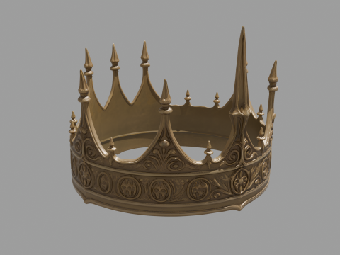 중세 왕의 왕관 3D 모델
