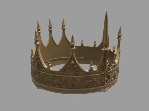 Medieval King Crown 3D Model