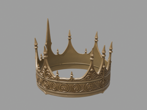 중세 왕의 왕관 3D 모델