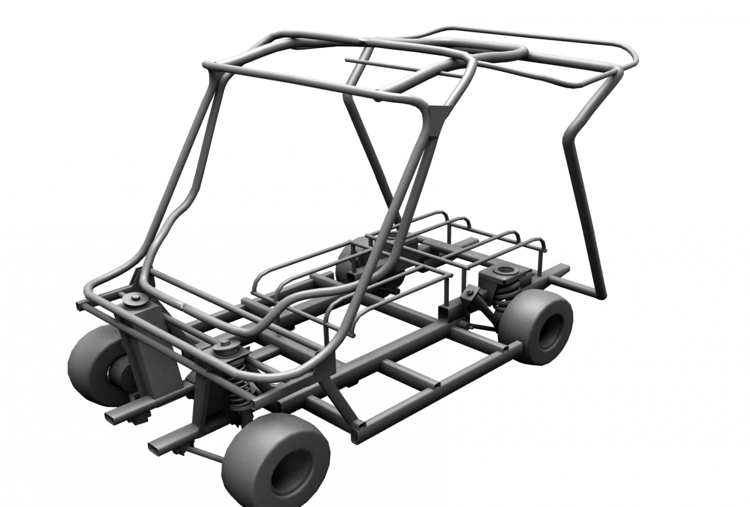 golf cart 3D Model .c4d .max .obj .3ds .fbx .stl .blend 