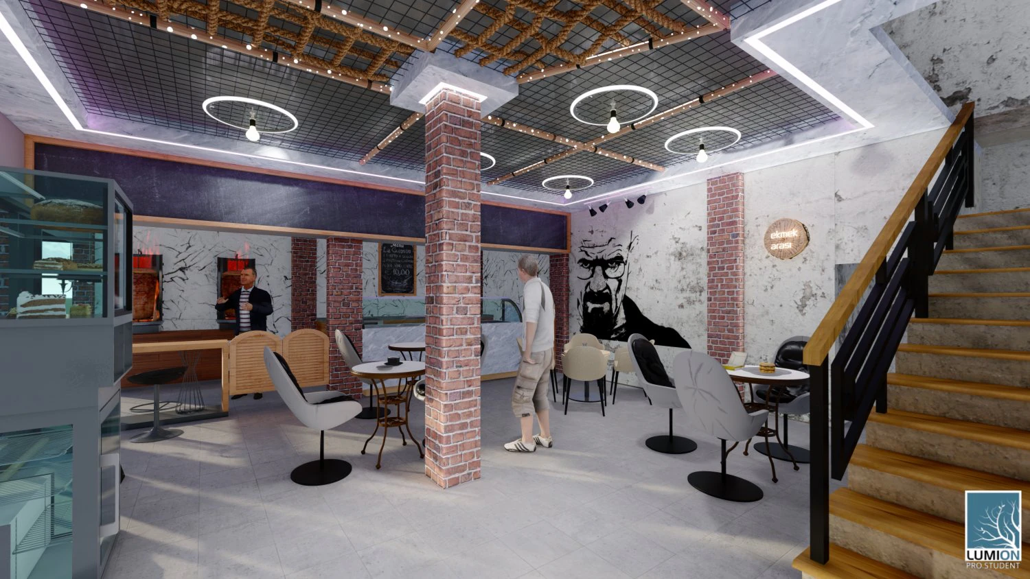 nteror-cafe 3D Model .c4d .max .obj .3ds .fbx .stl .blend 