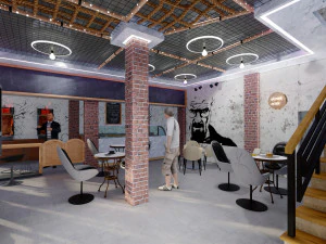 nteror-caf&eacute; Modelo 3D