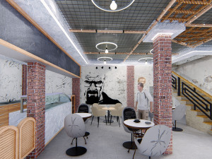 nteror-cafe 3D-Modell