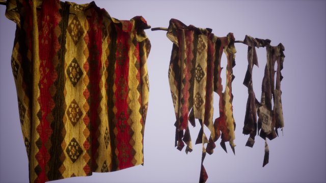 dystopian curtains Modelo 3D .c4d .max .obj .3ds .fbx .stl .blend 