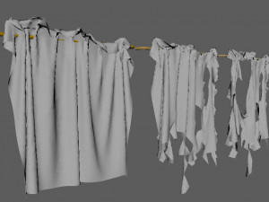 dystopian curtains Modelo 3D