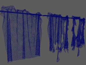 cortinas dist&oacute;picas Modelo 3D