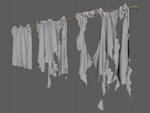 dystopian curtains Modelo 3D