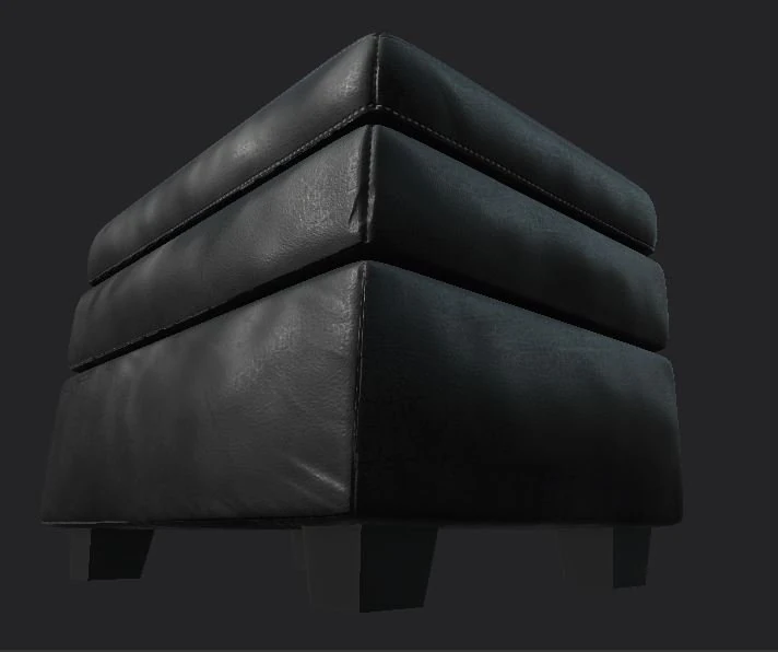 gleasonchairottoman 3D Model .c4d .max .obj .3ds .fbx .stl .blend 