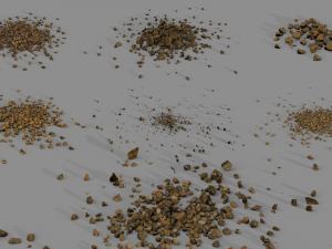 rubble piles 3D Model