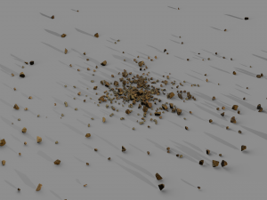 rubble piles Model 3D