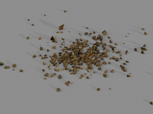 rubble piles Model 3D