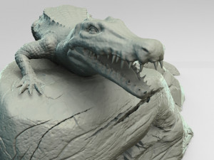 crocodile 3D 프린트 모델