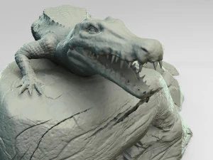 crocodile 3D Print Model