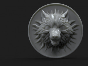 wolf brooch 3D Print Model