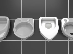 피스박 소변기 3D 모델