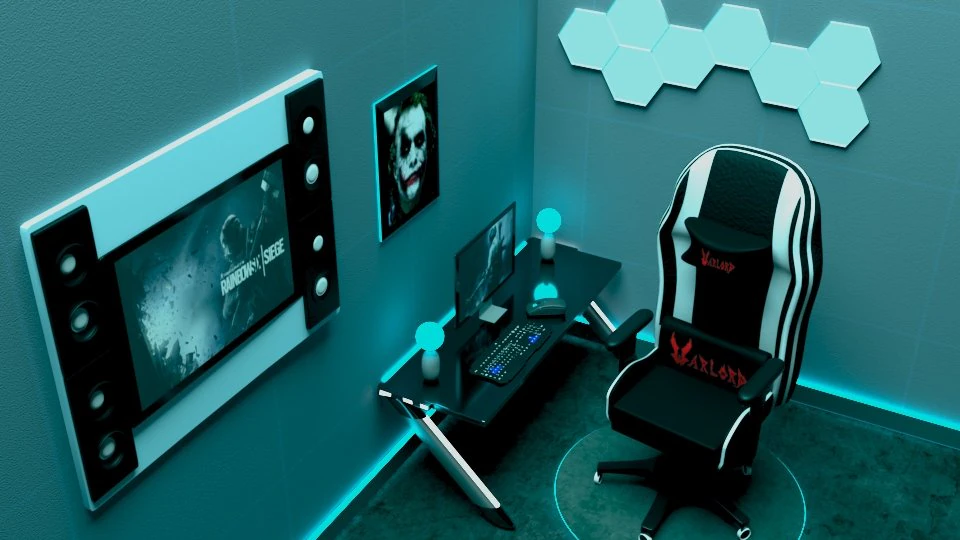 gaming room 3D Model .c4d .max .obj .3ds .fbx .stl .blend 
