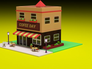 coffeday resturent 3D Модель