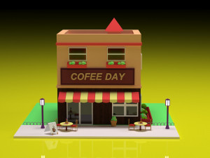 coffeday resturent 3D Модель