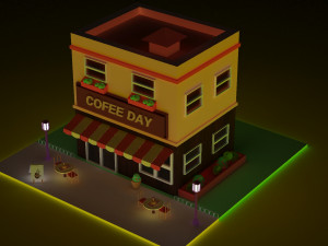 coffeday resturent 3D Модель