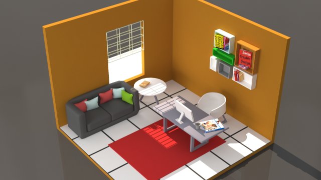 living room Modèle 3D .c4d .max .obj .3ds .fbx .stl .blend 