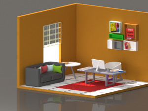 living room Modèle 3D