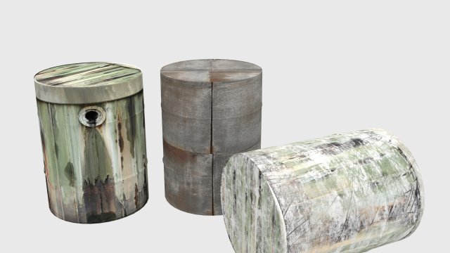 rusty oil drum Modelo 3D .c4d .max .obj .3ds .fbx .stl .blend 
